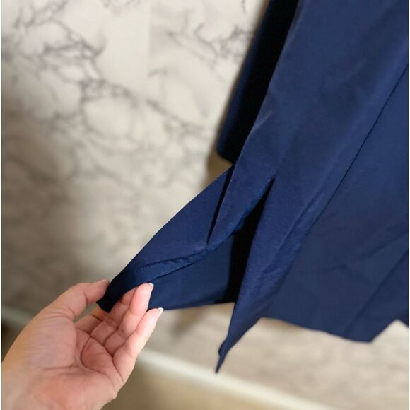 Kay Unger Raven Draped Sheath Midi Dress - Picture 9 of 16